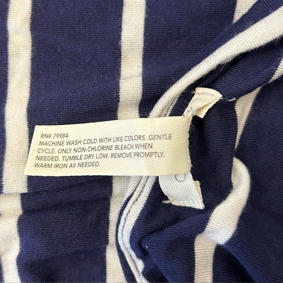 SOMA Soft Jersey Drawstring Fundamental Stripe Dress - Picture 8 of 13